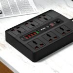 Porodo 3000W, 20W PD QC3.0 USB Fast Charger Station Extension 6 AC Outlets Power Strip
