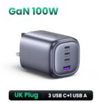 UGREEN UK Plug GaN 100W  Fast Charger for Laptops and Flagship Phones