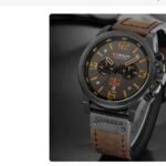 Business Watch CURREN Fashion Quartz Men Watch Luxury Military Waterproof Leather Strap Sport