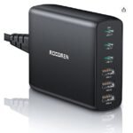 Rocoren 100W GaN Type C Quick Charger ,PD Fast Charger Multiple Desktop Charging Station