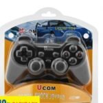 UCOM PC Dual Shock Joypad Wired USB Gaming Controller Black