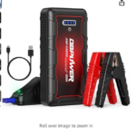 DBPower Jump Starter 4000A Peak 88.8Wh(27,027.03mAh) Portable Car  (Up to All Gas/10L Diesel Engine) 12V Auto Battery Booster Pack Quick Charger,