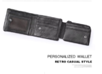 CONTACT'S Genuine Crazy Horse Leather Men Wallets Vintage Trifold Wallet Zip Coin Pocket Purse Cowhide Leather Wallet For Mens - Image 2