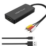HDMI to COMPatible to AV Converter Supports Pal/Ntsc Compatible Fire Stick, for Apple TV, DVD, Blu to Ray Player