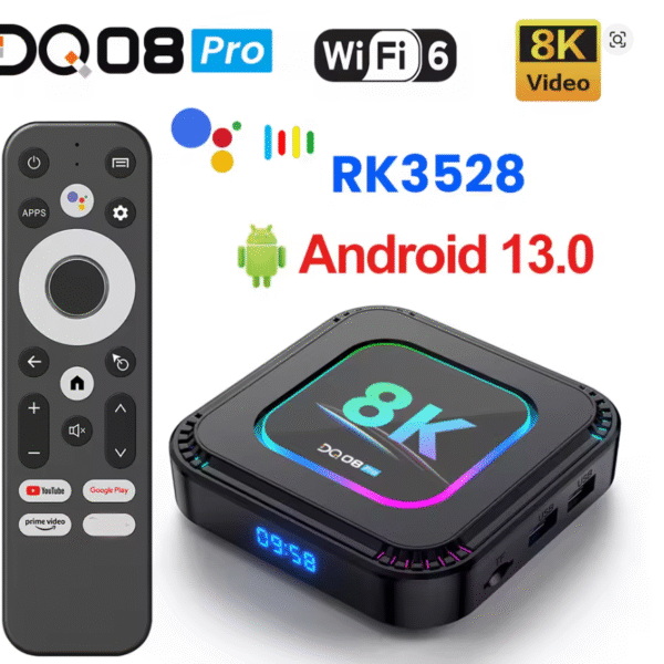 DQ08 4GB 64GB RGB Smart TV Box Android 13 RK3528 Quad Core Support 8K Video Android TV Box, IPTV