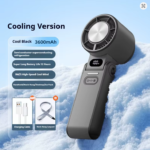3600mAh Rechargeable Foldable Portable Handheld Fan Mini Cooling Ventilation Fans High Speed Turbo Fan - Image 2