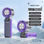 3600mAh Rechargeable Foldable Portable Handheld Fan Mini Cooling Ventilation Fans High Speed Turbo Fan