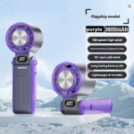 3600mAh Rechargeable Foldable Portable Handheld Fan Mini Cooling Ventilation Fans High Speed Turbo Fan