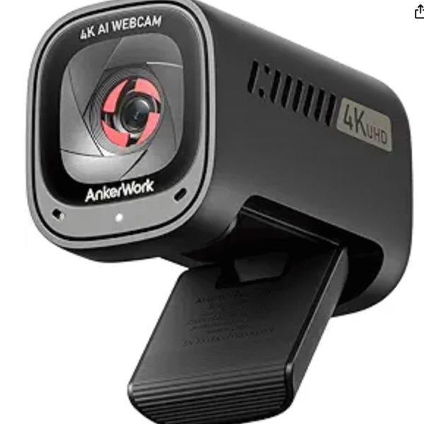 AnkerWork C310 Webcam, 4K Webcam, 12 Megapixel, AI Auto Focus, AI Framing, AI Noise Canceling Mic, Built-in Privacy Cover, and Adjustable FOV, 1080p@60FPS HDR, for Video Calls and Livestreams