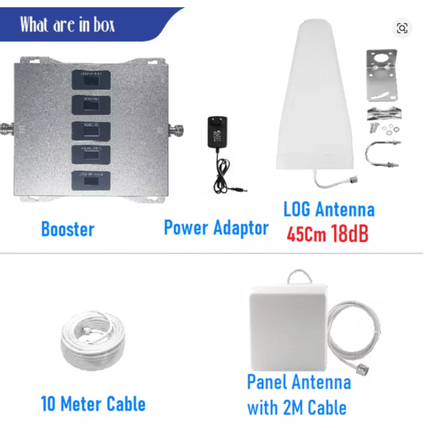 Network Booster All-Bands 5G, 4G 700MHz 900MHz 1800MHz 2100MHz 2600MHz Signal Amplifier Repeater