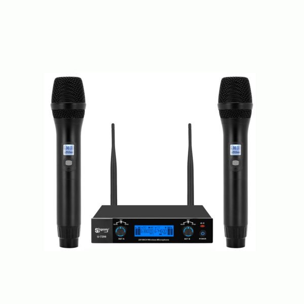 Wireless Microphone U-7228 Rechargeable 200 Channels UHF with 5v USB Charging Port