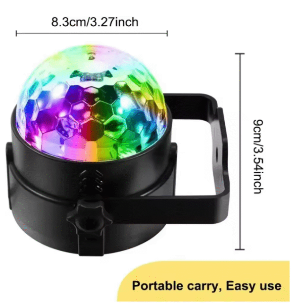 RGB LED Stage Disco Light Rotating DJ Ball Strobe Sound Control Magic Dance Car Christmas Gift Party Club Laser Show Lamp Party