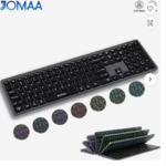 JOMAA Rechargeable Multi-Device Keyboard Wireless Keyboard for Laptop Tablet Mac Pad Phone