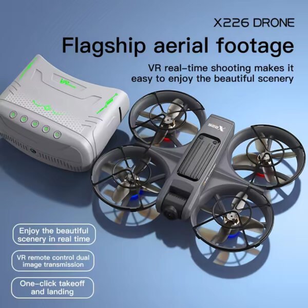 2025 New X226 VR Beginner Fpv Drones Remotely Controlled Double Image Uav for Aerial Photography Optical Flow Positioning