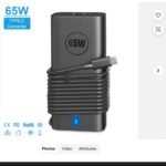 65W USBC Charger for Dell Lenovo HP 65W Type C Laptop Charger with Fast Charging 5-Fold Protection Full-power Premium Quality