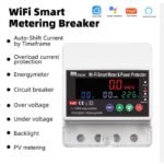 Tuya Smart Home 100A Wifi Circuit Breaker Din Rail Meter Digital Timer 220v Programmable 220v Overvoltage Protector