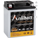 Anlibatt YTX14AH-BS Motorcycle Battery 12V 12Ah 210CCA Rechargeable Sealed AGM Battery Maintenance Free Automotive Replacement Battery for ATV and Scooter