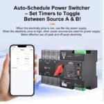 TOMZN 4P 125A Generator Din Rail eWelink WIFI smart ATS timer 230V Dual Power Automatic Transfer Selector Switch Uninterrupted - Image 3