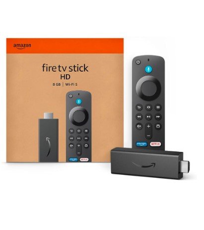 Amazon Fire TV Stick HD (newest model), free and live TV, Alexa Voice Remote, smart home controls, HD streaming