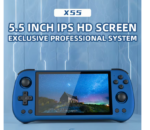 Powkiddy X55 Handheld Game Console Open Source System HD Support RK3566 5.5Inch Screen TV Connection Video Games
