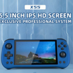 Powkiddy X55 Handheld Game Console Open Source System HD Support RK3566 5.5Inch Screen TV Connection Video Games