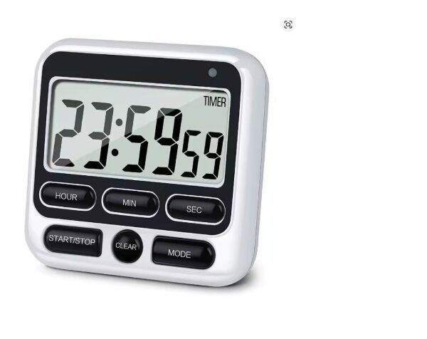 Digital Screen Kitchen Timer Large Display Digital Timer Square Cooking Count up Countdown Alarm Clock Sleep Stopwatch