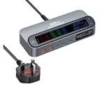 470W GaN Fast Charger Station with LCD Screen Built-in 65W Cable 140W Type-C Port, for iPhone Samsung Huawei Laptop Tablet