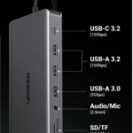 UGREEN 13-in-1 USB-C Hub with Triple 4K Display, DP 10Gbps, , PD100W, SD/TF Docking Station for MacBook Pro Air, Dell XPS