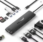 Lemorele TC96 13-in-1 USB C Hub 2HDMI VGA Docking Station 100W PD10Gbps USB C SD/TF Plug Play for MacBook/Laptop - Image 2