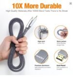 8K HDMI Flat Cable 48Gbps High Speed 8K60 4K120 144Hz Braided HDMI 2.1 Cord 3D eARC HDCP 2.2&2.3 Compatible with Roku TV/PS5 - Image 4