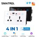 Double Smart Wi-Fi Tuya Wall Socket Power Monitor Tuya Smart Life Voice Control Alexa Power Monitor US EU UK Plug USB Type-C Socket 10A WiFi Wall Socket - Image 4