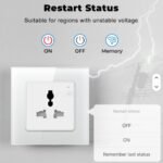 Single 16A WiFi Smart Wall Socket Power Monitor Tuya Smart Life Alexa/Google Home Voice Control SDK Compatible US/EU/UK PlugSingle