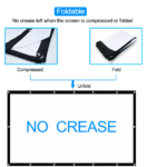 150 inches Universal Fabric  Portable 16:9 Projector Screen, Indoor Canvas Screen for Home / Outdoor Traveling Projection Screens - Image 2