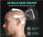 Kensen Electric Head Shaver for Bald Men 6D Magnetic Shaver Beard Trimmer Rechargeable USB LED Display Waterproof Beard Shavers - Image 3