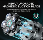 Kensen Electric Head Shaver for Bald Men 6D Magnetic Shaver Beard Trimmer Rechargeable USB LED Display Waterproof Beard Shavers - Image 2