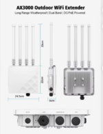 Mosslink 5400mbps Outdoor Access Point Long Range 300m 500m WiFi Router With SFP Port + Gigabit Ethernet Dual Band WiFi Extender - Image 5