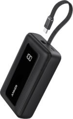 Anker Zolo Model A1689 Power Bank 20,000mAh 30W High-Speed Portable Charger with Built-in USB-C Cable, Battery Pack