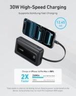 Anker Zolo Model A1689 Power Bank 20,000mAh 30W High-Speed Portable Charger with Built-in USB-C Cable, Battery Pack - Image 6