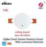 Wall mount Wifi MmWave Human Presence Motion Sensor With Luminance/Distance Detection 5/110/220V Tuya Smart Life Home Automation - Image 2