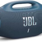 JBL Boombox 4 - Most Powerful Portable Waterproof Speaker with Massive Pro Sound, Up to 34 Hours of Playtime, & Multi-Speaker Connection by Auracast™ (Blue)]1