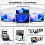 XRH 15.6 inch Quad-Display Laptop Screen Extender, 1080P FHD Portable Monitor with Auto-Rotation External LCD - Image 3