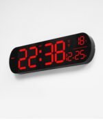 6651R RGB Ambient Light Large LED Wall Clock with Remote Control DST Dual Alarm Timer for Living Room Home Decor - Image 2