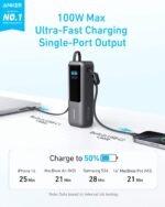 Anker Power 165W 25000mAh Bank  Fast Charging Battery Pack Built in Cables Ultra Fast Portable Charger for Mobile Phone Laptops - Image 6