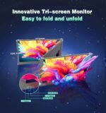 Z80A 15.6 Inch Triple Laptop Screen 1080P LCD Monitors Portable  Extender Dual IPS TFT Panel Type Tri Screen Monitor for Laptop - Image 2