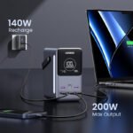 UGREEN 300W 48000mAh Portable Fast Charging Charger Power Bank 6 in 1 Portable Led Display Power Station - Image 3