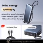 UGREEN Nexode Power Bank 165W 25000mAh Fast Charging Built-in USB C Cable 4 Ports Portable Charger Back Pack - Image 2
