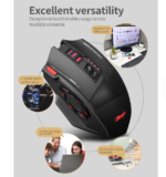 ZELOTES F-13 Optical Wireless Gaming Mouse with Multi-key Programming 2.4G Wireless BT Gaming Grade Three-mode Mouse Right Hand