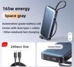 UGREEN Nexode Power Bank 165W 25000mAh Fast Charging Built-in USB C Cable 4 Ports Portable Charger Back Pack - Image 3