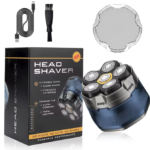 FK-8750 Cordless 6D Magnetic Blade Mens Rotary Shavers Travel Lock Waterproof IPX6 Rechargeable LCD Body Shaver 90-Minute