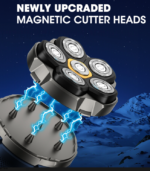 FK-8750 Cordless 6D Magnetic Blade Mens Rotary Shavers Travel Lock Waterproof IPX6 Rechargeable LCD Body Shaver 90-Minute - Image 5